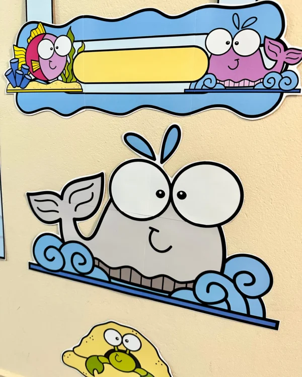 Kit Decoração e recurso sala de aula tema Fundo do Mar - Image 2