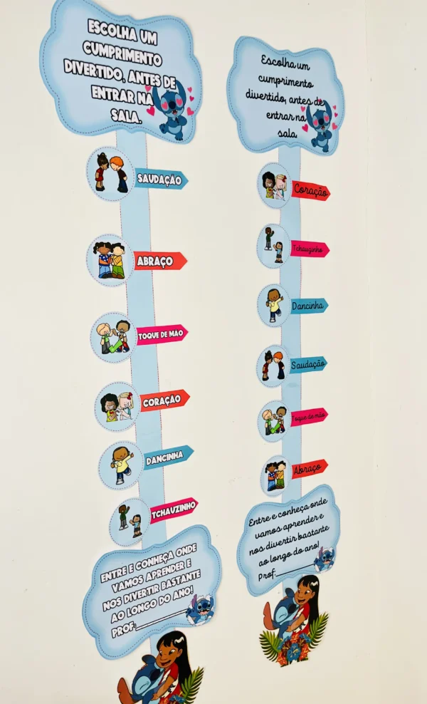 Cumprimentos Divertidos de Ação – Volta às  Aulas com o Tema Stitch - Image 2