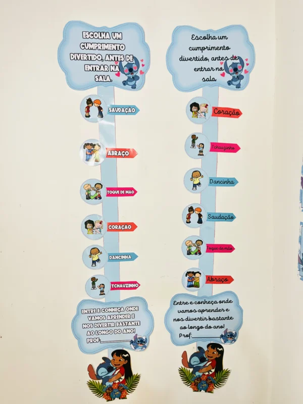 Cumprimentos Divertidos de Ação – Volta às  Aulas com o Tema Stitch - Image 3