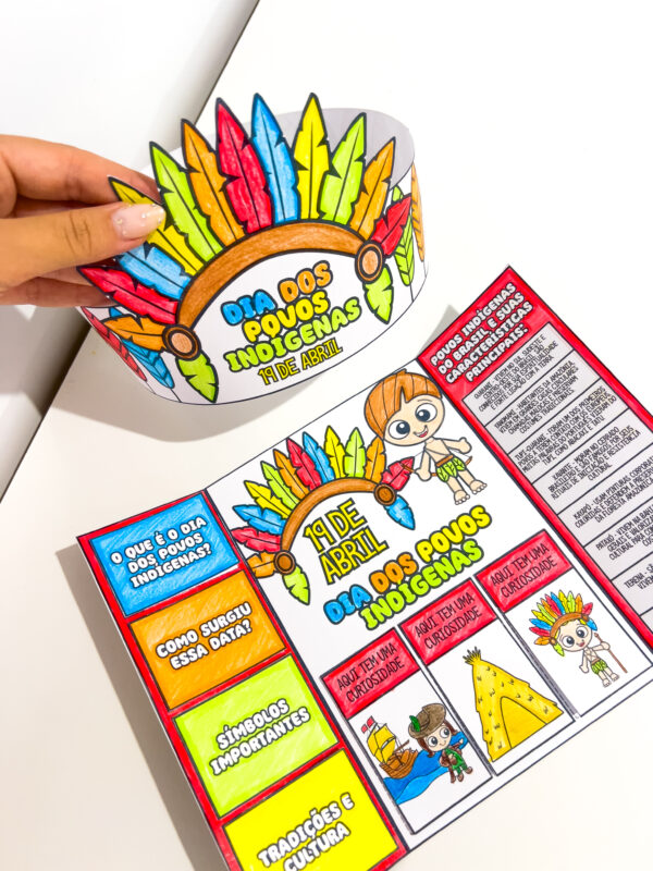 Lapbook + Coroa Dia dos Povos Indígenas